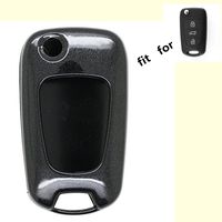 New Black Paint Metallic Remote Key Case Holder Key Shell Cover Key Fob Skin Covers REPL fit for HYUNDAI KIA Flip Remote Key 3 Buttons