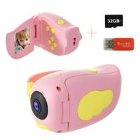 Kids Camera, DDAD Digital Video Camera Gifts for Boys and Girls, 10MP 1080P Toddler Video Recorder Rechargeable and Shockproof Creative DIY Camcorder for Children (32GB SD Card Included)