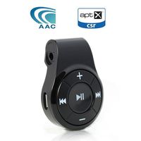 Bluetooth Receiver/Car Kit, Bluebyte Clip Bluetooth Receiver for Headphones or car Audio,Wireless Audio Adapter Support Hands-Free Calling,Bluetooth CSR 4.1,AAC,APTX Low Latency for Music(Black).