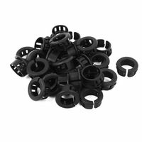 uxcell 30 PCS OSB-19 12.5mm Wire Hole Dia Cable Harness Protector Snap Bushing Black