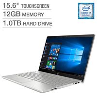 2018 HP Pavilion 15t Full HD(1980x1080) Touscreen Laptop, Intel Core i7-8550U Processor, 12gb Ram, 1TB HDD, Backlit Keyboard, Bluetooth, Wifi, HDMI, Windows 10 (Renewed)