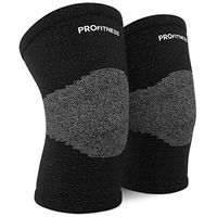 ProFitness Bamboo Knee Sleeve for Joint Pain Improved Circulation Compression – Effective Support for Running, Jogging,Workout, Walking, Hiking and Recovery (Medium, Black)