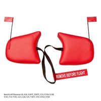 Beechcraft Bonanza F33A Single Engine Cowl Plugs w/ 12" Remove Before Flight Safety Streamer