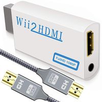 Upgraded Version Wii to HDMI Converter + 6.6ft High Speed HDMI Cable - Wii2 HDMI 1080P 720P HD Connector with 3.5mm Audio Jack Support All Wii Display Modes, Compatible with Full HD Devices