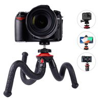 Flexible Camera Tripod Vlogging Bendable Travel Octopus Gorilla Portable Mini Tripods for DSLR Camera GoPro Smartphone Cell Phone Actioncam Webcam Camcorder Canon GX7 Nikon Sony Phone Xs Samsung Stand