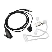 Liobaba Portable Surveillance Security Clear Iron Clip Spiral Tube Coiled Acoustic Air Tube Earpiece PTT for Smart Mobile Phones