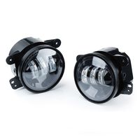 Xprite 4" Inch LED Fog Lights | White CREE Led Chip Fog Lamp for 2007-2018 Jeep Wrangler Unlimited JK Driving Off Road Fog Light