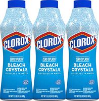 Clorox Zero Splash Bleach Crystals, regular scent, 24 Oz, 3 Pack