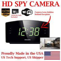 ZEUS CCTV ZCH-PC1080 Full HD 1080P Home Alarm Clock Radio HD Spy Camera Covert Surveillance Hidden Nanny Camera Spy Gadget (WI-FI Model/w 16GB SD Card)