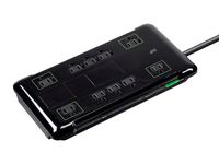 Monoprice 10 Outlet Slim Surge Protector Power Strip - Black - 8ft Cord | UL Rated, 3,420 Joules with Grounded and Protected Light Indicator