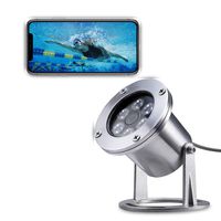 Barlus Underwater Camera 304 Stainless Steel IP68 1440P 4MP POE IP Camera with 16ft Special Cable Lens 6MM