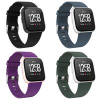 Recoppa Compatible with Fitbit Versa Bands for Women Men Large Small, Adjustable Replacement Wristbands for Fitbit Versa/Versa 2/Versa Lite Edition/Versa Special Edition, 4 Pack