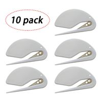 AnFun 10pcs Letter Opener Envelope Slitter Office, Home & Business Travelers Openers with Safety Concealed Razor Blade and Guiding Tip for Perfect Cut Mail Slitter with Razor Blade Paper Knife