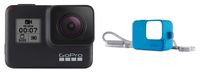 GoPro HERO7 Black + Blue Lanyard Sleeve - Waterproof Digital Action Camera with Touch Screen 4K HD Video 12MP Photos Live Streaming Stabilization