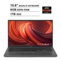 2019 ASUS VivoBook 15 15.6 Inch FHD 1080P Laptop (AMD Ryzen 3 3200U up to 3.5GHz, 8GB DDR4 RAM, 1TB SSD, AMD Radeon Vega 3, Backlit Keyboard, FP Reader, WiFi, Bluetooth, HDMI, Windows 10) (Grey)