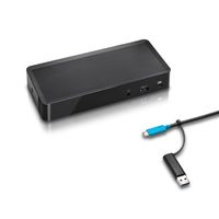 Kensington SD4700P USB-C or USB-A 135 Watts Dual Display Docking Station with Power Delivery for Windows PC's, Surface Pro, Surface Laptops, and MacBooks (K38240NA)