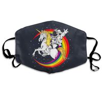 Astronaut Driving Unicorn Dust Mask,Washable and Reusable Cleaning Gardening Outdoor Activities Warm Windproof Mask