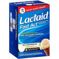 LACTAID Fast Act Chewables Vanilla Twist 60 ea (Pack of 2)