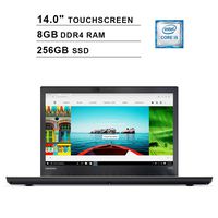 2020 Lenovo ThinkPad T470 14 Inch Touchscreen FHD 1080P Business Laptop, Intel Core i5-6300U up to 3.0GHz, Intel HD 520, 8GB DDR4 RAM, 256GB SSD, FP Reader, HDMI, WiFi, Windows 10 Pro, Black