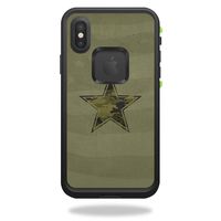 MightySkins Skin Compatible with LifeProof FRĒ iPhone X - Army Star | Protective, Durable, and Unique Vinyl Decal wrap Cover | Easy to Apply, Remove, and Change Styles | Made in The USA