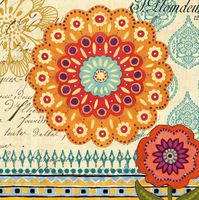 Set of 2,Luncheon Size Napkin,6.5"x6.5", Pack of 20, Proud Peacocks
