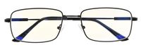 Flexable Blue Light Filtering Glasses Titanium Computer Eyeglasses Men Reading(Black) without Strength
