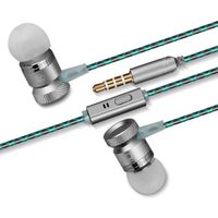 Cideros Universal Heavy Bass Earphones In-ear Headphones with Metal Mic Headsets 3.5mm Jack Support for Apple iPhone iPod Touch iPad air 2 iPad Mini 4 MP3 Players Cellphones Tablet PC (Grey)