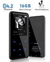 MP3 Player with Bluetooth 4.2, Cholas MP3 Player with 2.4 Inch Screen, 16GB MP3 Player with Headphones, Speaker, Voice Recorder, FM Radio Recording, Pedometer, Support up To 128GB
