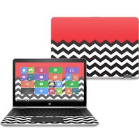 Mightyskins Skin Compatible with Hp Pavilion X360 14" (2017) - Red Chevron | Protective, Durable, and Unique Vinyl Decal Wrap Cover | Easy to Apply, Remove, and Change Styles | Made in The USA