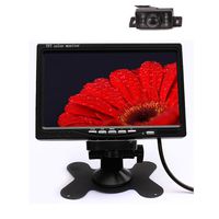 7 Inch Colorful Display TFT LCD Car Screen System Car Rear View Mirror Monitor Video Input Backlight Rotatable Waterproof and Night Vision Reversing Camera