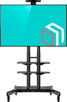 ONKRON Mobile TV Stand with Wheels Rolling TV Cart for 55 to 80 Inch LCD LED Flat Panel TVs (TS1881)