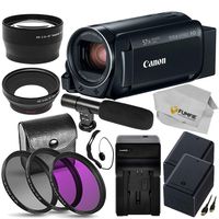 Canon VIXIA HF R800 Camcorder (Black) with Deluxe Accessory Bundle - Includes: 2X Replacement BP-727 Batterys, 3pc Filter Kit, 2.2X AF Telephoto Lens & Much More