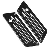 Amazicha Saddlebag Saddle bag Latch Covers Black for Harley Davidson Touring Street Glide, Electra Glide, Road Glide 1993-2013