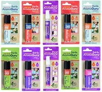 Two Sets - 10 Roll-On and Pump Essential Oil Bottles - Tea Tree, Peppermint, Sweet Almond, Lavender - Aroma Guru (2 Sets)