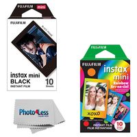 Fujifilm Instax Mini Rainbow Instant Film (10 Sheets)+ Fujifilm Instax Mini Black Frame Instant Film (10 Sheets)
