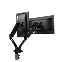 Loctek Monitor Mount Desk top Vesa LCD Arm Swivel Heavy Duty for Most of 10-27 inches Curved Panel LED-Lit Computer Screen (Dual Arm D5DH)