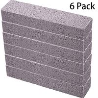 Pumice Sticks Pumice Scouring Pad for Cleaning, Grey Pumice Stick Cleaner for Removing Toilet Bowl Ring, Bath, Household, Kitchen, Spa, Pool, Household Cleaning, 5.9 x 1.4 x 0.9 Inch (6 Packs)
