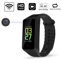 HD 1080p WiFi SPY Mini Hidden Camera Potable Wearable Sports Bracelet Wireless Nanny Security Cam with Loop Recording(Not Include SD Card)