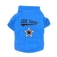 Paymenow Pet Clothes, Puppy Dog Spring Autumn T Shirts Warm Soft Sweatshirt All Star Print Shirt (Blue, S)