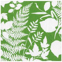 Caspari Modern Fern Paper Dinner Napkins in Kelly Green, 40 Count