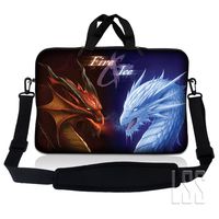 LSS 10.2" Sleeve Bag with Handle & Adjustable Shoulder Strap, Fire & Ice Dragons