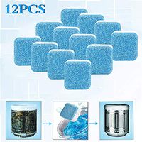 Effervescent Tablet Washer Cleaner,Solid Washing Machine Cleaner,Deep Cleaning Remover with Triple Decontamination for Bath Room Kitchen (12pcs)