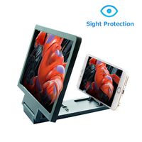 ZYG.GG 8" Foldable Bracket Screen Magnifier Amplifier Enlarger Magnifier Zooms 2-4Times with Adjustable Angle & Distance, Movie Amplifier for All Smartphone