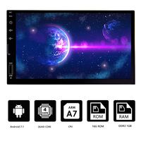 Double Din Vehicle Navigation Touch Screen,Android 7.1 1GB RAM 16GB ROM 7¡°Car Radio AM/FM Radio Receiver/Bluetooth/GPS/WiFi Connection/Mirror Link ¡­