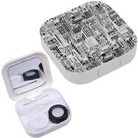Portable Contact Lens Case Box Travel Kit Mirror + Bottle + Tweezers Container Holder [ Big ]