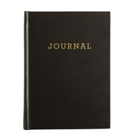 C.R. Gibson Black Bound Journal and Notebook, 224 Pages, 6'' W x 8.25'' H
