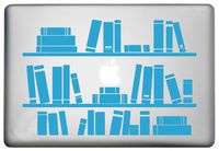 Bookshelf Library MacBook Sticker Decorative Decal is a Shelf Mac Pro Decal. Laptop Sizes 11, 12, 13 and 15 inch. Looks Great with Your Shelf Full of Books Decals. Many Colors-ICE Blue