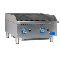 Globe Food Equip Countertop 24" Cast Iron Radiant Gas Charbroiler