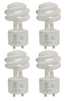SleekLighting - 13Watt GU24 Base 2 Prong Light Bulbs- UL approved-120v 60Hz - Mini Twist Lock Spiral -Self Ballasted CFL Two Pin Fluorescent Bulbs- 4200K 900lm Cool White 4pack (60Watt Equivalent)