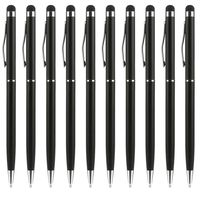 Stylus Pen, UROPHYLLA Stylus Pens for Touch Screens, 2 in 1 Capacitive Stylus Ballpoint Pen Stylus for iPad, Tablet, iPhone, Kindle, Samsung and Other Touch Screen Devices (Black-10Pack)